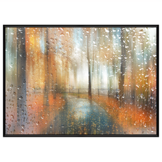 菠蘿選畫所 秋天第一場雨掛畫 59.4 x 42cm 畫框 APAA4602B, 黑色