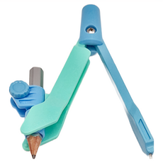 KUTSUWA 三角形變型圓規 CP214 附收納盒 三角形握轉頭設計 兼容自動鉛筆和鉛筆, 1個