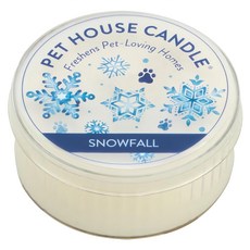 PET HOUSE 室內除臭寵物香氛蠟燭 冬季雪花, 無添加色素 石蠟 石油, 連續使用時間長達12小時, 43g, 1罐