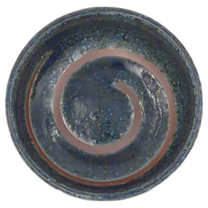 珍味缽 日本製, 青釉赤環紋, 1個