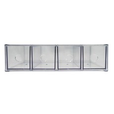 眼鏡小物抽屜盒 PET材質 27x17x7cm 收納用, 透明