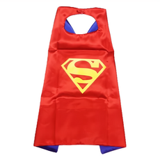 SUPERMAN 超人 愛北鼻英雄系列萬聖節男童變裝雙層披風, 110 x 70cm, 紅色