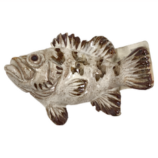 佐和陶瓷 唐津燒海洋筷架 陶瓷材質 日本製造, 棕色 + 白色, 1個