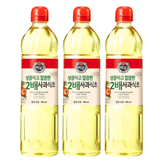 CJ BEKSUL 白雪 純淨2倍濃蘋果醋, 900ml, 3瓶