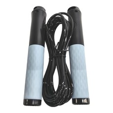 LifeHouse 計數負重無繩跳繩, 人體工學矽膠握把, 360°精鋼承軸, 2.5 x 2.5 x 17.5cm, 藍黑色, 1個