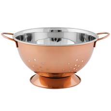 Now Designs 雙柄瀝水籃 202不鏽鋼 粉末塗層, 玫瑰金, 28 x 22 x 12cm, 1個