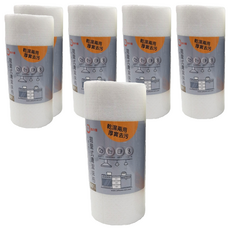 MIKA HOUSE 橘之屋 拋棄式清潔抹布, 乾濕兩用, 厚實去汙, 60片/捲, 6捲