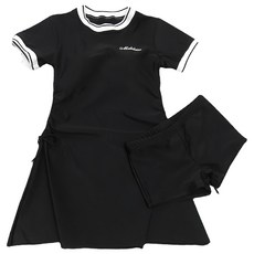 愛北鼻 韓國INS學生連體泳衣 M 黑色字母 時尚顯瘦