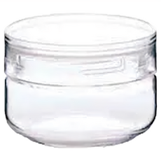 日本星硝 淺型寬口徑清透玻璃儲物罐 170ml, 1罐