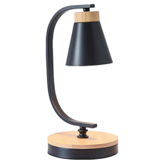 Honey Comb 北歐風庫克斯桌燈 原木喇叭 寬20公分高38公分, 黑色