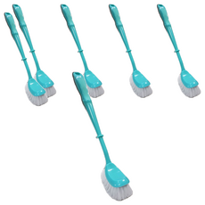 多麼潔 馬桶刷 耐用高密度PP刷毛 彎式刷頭, 好握弧型, 6支