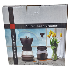 卡特屋 手搖磨豆機 Set, 不鏽鋼 矽膠 玻璃 陶瓷, 黑色, 1組