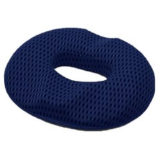 HONDONI 新款4D日系網狀透氣記憶坐墊, 藏青色, 1個