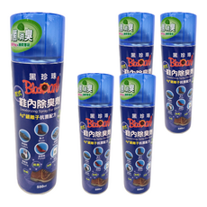 BlackPearl 黑珍珠 乾式鞋內除臭噴霧劑, Ag+銀離子抗菌配方，550ml, 5瓶