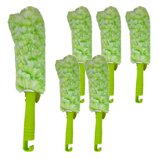 舞水痕 日式風扇刷 26.5cm 靜電除塵刷 Set 6個, 綠色, 1組