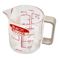 PEARL LIFE 珍珠金屬 Clean防菌加工耐熱附嘴刻度計量杯 114 x 62 x 75mm, 200ml, 1個