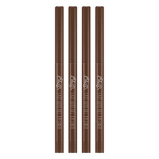 BBIA 魅雅 極細防水抗暈持久眼影眼線膠筆 3mm圓形筆芯 令人感動的絕無結塊滑順質地, 04 Mellow Brown, 4支