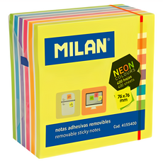 MILAN 霓虹便利貼 76mm 7色, 霓虹, 400張, 1個