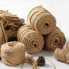 天然無油麻繩3mm*100公尺, DIY手工藝品、園藝造景、禮品包裝適用, 1入