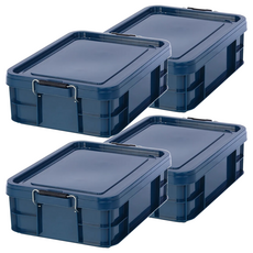 KEYWAY 聯府 強固掀蓋整理箱 21L YKK212, 藍色, 4個