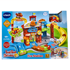vtech 偉易達 嘟嘟車系列 消防局軌道組, 1-5歲兒童玩具, 40+歌曲, 旋律, 音效和短語, 1盒, Multicolor, 包裝:45 x 33 x 13cm