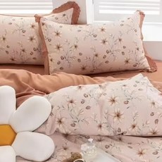 A-ONE 雪紡棉床包組 柔軟舒適 吸濕透氣 SGS認證 耐洗染色堅牢度4-5級, 雙人, 花畔蜜語