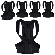 LEADER X 美背神器 多重固定挺背矯正帶 雙重加壓設計 透氣網布設計, M, 6件
