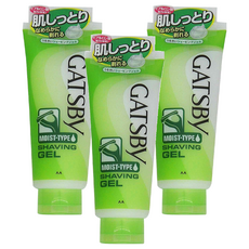 GATSBy 保濕修鬍凝膠, 205g, 3個