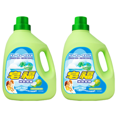 皂福 洗衣皂精 天然植物油無添加 自然清潔力 保護衣物纖維 洗後蓬鬆柔軟, 3.3kg, 2瓶