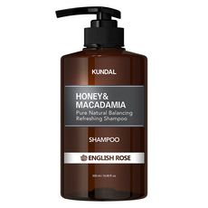 KUNDAL 昆黛爾 蜂蜜澳洲堅果香氛洗髮精 English Rose, 500ml, 1瓶