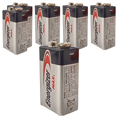 Energizer 勁量 9V 鹼性電池, 6顆, 1組
