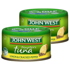 JOHN WEST TEMPTERS 檸檬胡椒鮪魚, 86g, 2罐