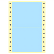 華麗牌 電腦列印標籤 單排 WL-5005B 藍色, 300張, 1盒