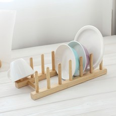 ACACIA HOME 原木碗盤架 2入, 原木色, 2個