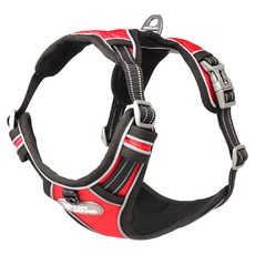 TUFFHOUND 它願 雙背心防暴衝胸背帶, 紅色, 1個