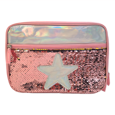 閃亮亮亮片保溫保冷加厚萬用袋, 27 x 21 x 11cm, 粉星星, 1個