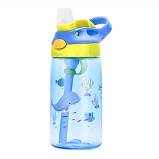 兒童安全水壺-藍鯨魚 Tritan材質, 480ml, 1個