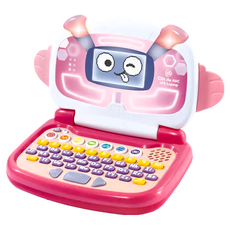 LeapFrog 哈囉小筆電-粉(us版) 兒童益智學習玩具 字母數字啟蒙 互動螢幕 便攜設計, 1個, 80-61535