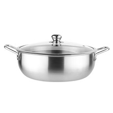 潔豹 炸煮通用鍋 30CM SGS無毒 304不鏽鋼, 1個, Silver