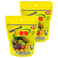 Hwei Yow 惠幼 QQ C 軟糖 水果風味, 120g, 2包