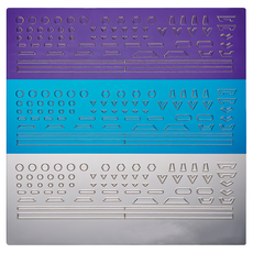 BANDAI CUSTOMIZE MATERIAL PARTS 改造配件 3D金屬質感貼紙, Multicolor, 1個