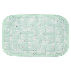 咕沛日常 寵物冰絲涼感墊, 1個, 綠色白熊