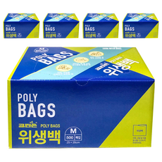 Cleanson 衛生塑膠袋, M(25 x 35cm), 500入, 5盒