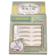 Miss Bowbow 撥撥小姐 3M雙眼皮貼中包裝 25 x 4mm 48個, 2號深邃眼眸, 1組