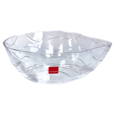 omADA 健康飲食沙拉碗 3.3L 大容量 尺寸30.7*26.5*H11.3cm, 透明色, 1個