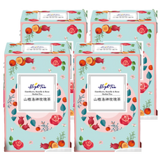 High Tea 伂橙 漢方系列 山楂洛神玫瑰茶 8包/盒 無咖啡因 養生花草茶, 5g, 4盒