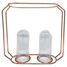 eclat 匠心花藝金工室內藝術擺飾花架, 玫瑰金雙瓶款