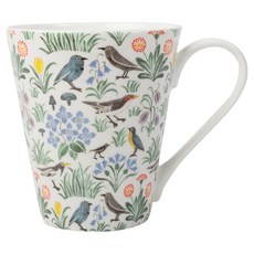 V&A 寬口骨瓷馬克杯 450ml, 花鳥派對 多色, 1個