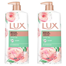 LUX 麗仕 清爽香氛沐浴乳 綠茶白桃, 1L, 2瓶