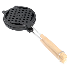 S'more 鬆餅夾, 黑色, 鋁合金本體, 天然木手柄, 1個